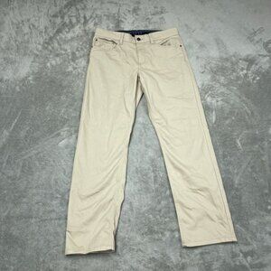 Izod Mens Regular Fit Beige Jeans 32x30 Cotton Blend Casual Denim a0178